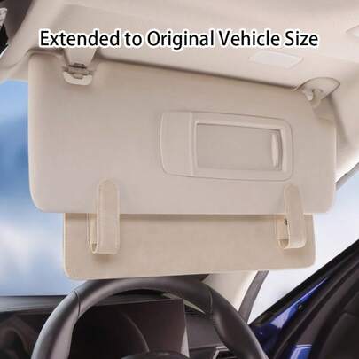 1 pieza Extensión de visera solar para coche, extensión antirreflejo de visera solar para coche, apta para conductor y pasajero, accesorio interior universal para coche, visera solar para coche con cierre de hebilla