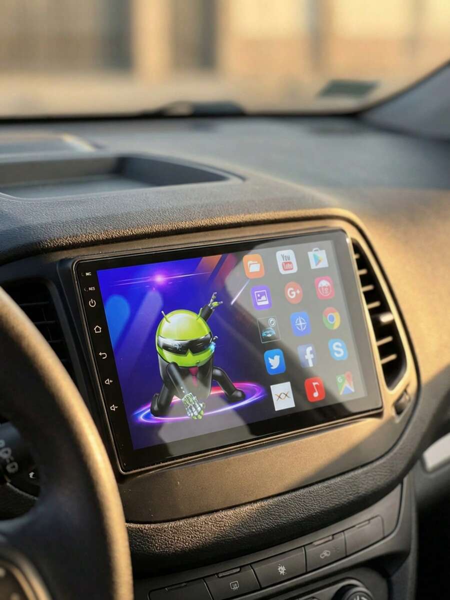 Reproductor Android 2 DIN, ideal para el auto en traslados diarios, viajes en carretera, rutas de trabajo y salidas familiares, permitiendo usar navegación, llamadas manos libres y entretenimiento desde una interfaz táctil. - A - Ver 1