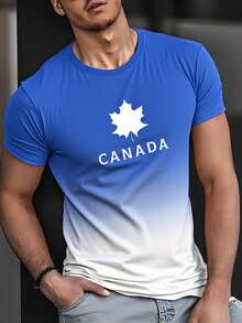 Men's Ombre Short Sleeve 3D Print Casual T-Shirt - Multicolor - View 2