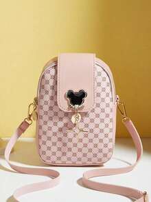 Bolso bandolera con estampado clásico, versátil y refinado, bolso minimalista para teléfono de chica, bolso de almacenamiento casual y elegante - Multicolor - Ver 3