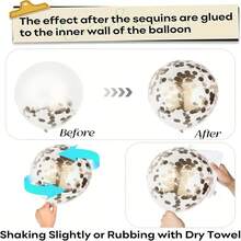 46pcs/Set Cream & Champagne Gold Balloon Kit, 10-Inch Cream Vintage White Latex Balloons With Champagne Gold Glitter, Suitable For Birthday, Wedding, Bridal Shower Party Decor, Themed Balloons, Reusable Balloon Garland, Holiday Balloons, Birthday Decorations, Elegant Party Setup, High-Quality Balloon Combo, Essential For Event Planners & Party Organizers - View 8