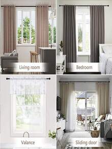 Nordic Roman Curtain Rod, Black Single Rod Top-Mounted Track, Industrial Style Rod - Round Rod 1 - View 6