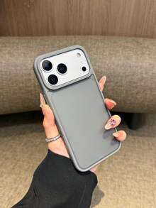 1pc Gray Matte Transparent Phone Case Suitable For IPhone17, 17pro, 17Air, 17promax, 11, 11Pro, 11promax, 12, 12 Pro, 12Promax, 13, 13pro, 13promax, 14, 14pro, 14PLUS, 14promax, 15, 15pro, 15PLUS, 16, 16pro, 16promax, 16PLUS - Grey - View 3