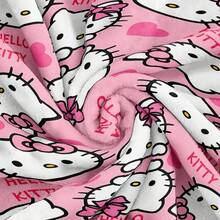 SANRIO 1件 Hello Kitty 主題客製化毛毯，可個性化姓名定制，以 Hello Kitty 為主角搭配愛心元素，可愛甜美風格，柔軟舒適，可機洗，適用於沙發、床鋪、旅行，送給家人朋友的完美禮物 - 彩色 - 查看 11