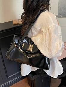 2026 Spring New High-Quality Large Capacity Handbag, Fashion Versatile Commuter One Shoulder Tote Bag For Women - Black - View 7