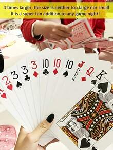 54张/套 超大号扑克牌，超大号婚礼主题扑克牌，4人游戏牌 - 彩色 - 查看 6