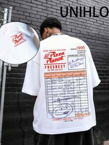 Disney Mickey  Print  Summer Casual Versatile Pure Cotton T-Shirt Suitable For Any Place - 白色 - 查看 1