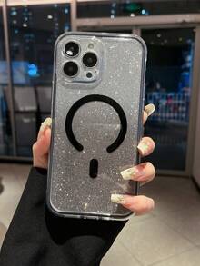 Gradual Glitter TPU Magnetic Phone Case, Compatible With IPhone 17 Pro Max. - Clear - View 5