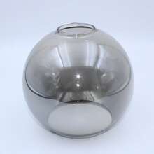 1pc 5.9-Inch Spherical Lamp Shade, Minimalist Modern Style, Available In Smoke Gray, Amber, Transparent, Or White, Handblown Glass Material, Replacement Shade For Table Lamp, Pendant Light, Wall Lamp, DIY (Shade Only) - Semicircle - View 8