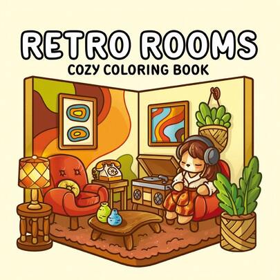Sách Tô Màu Phong Cách Cổ Điển Ấm Cúng | Hình Minh Họa Nhà Cửa & Cửa Hàng Mang Phong Cách Hoài Cổ Thập Niên 80, 90 | Hình Vẽ Đường Nét Dễ Thương Kawaii Giúp Giảm Căng Thẳng & Thư Giãn | Lý tưởng cho Người Lớn, Thanh Thiếu Niên & Trẻ Em | Kích Thước Nhỏ Gọn Mang Theo Khi Du Lịch & Chăm Sóc Bản Thân | Món Quà Hoàn Hảo cho Người Yêu Thích Đồ Cổ & Người Yêu Nghệ Thuật | Trang Tô Màu Vui Nhộn & Dễ Dàng về các Cửa Hàng Video Cổ Điển, Phòng Ngủ & Không Gian Ấm Cúng