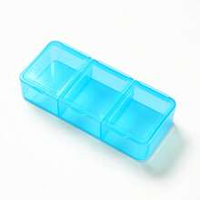 1 pieza Caja de píldoras mini - Ultra compacta, 3 compartimentos, a prueba de polvo, organizador de medicamentos, conveniente para uso diario - Diseño portátil y ligero, adecuado para viajes o el hogar - Multicolor - Ver 20