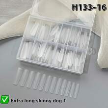 240pcs Box Oval Shaped Extra Long Blank False Nails, Daily Commute DIY Nail Art - White - View 6