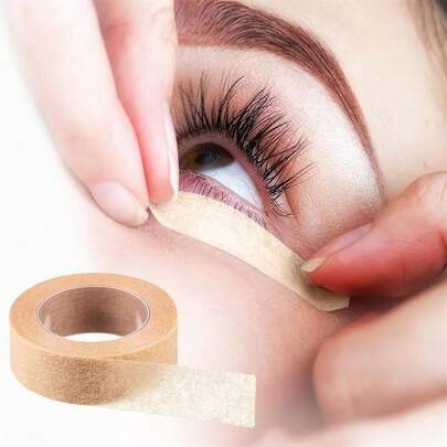 6pcs Eyelash Extension Breathable Tape - Invisible Light Beige Lash Tapes, Suitable For Eyelash Extension, Imported Material, Cosmetic Grade, Natural Appearance Tape, Breathable Material