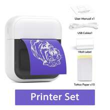 Marklife C50 58MM迷你纹身打印机标签打印机热敏多功能一体机，支持手机和电脑连接，适用于DIY/纹身LOGO/图案/打印/艺术家 - 彩色 - 查看 11