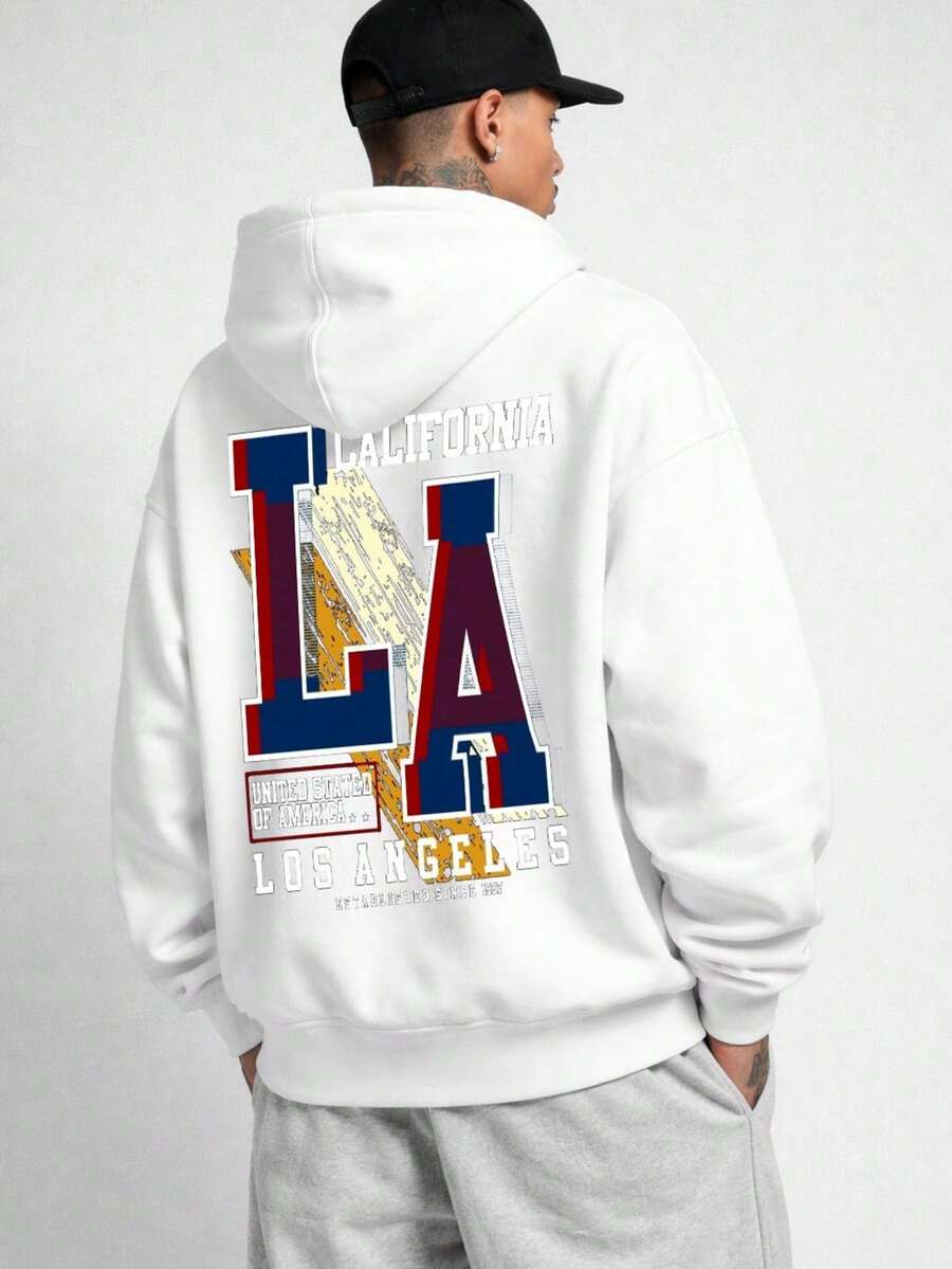 Oversized Sweatshirt L.A Los Angeles City Unisex Ref4723 - 白色 - 查看 1