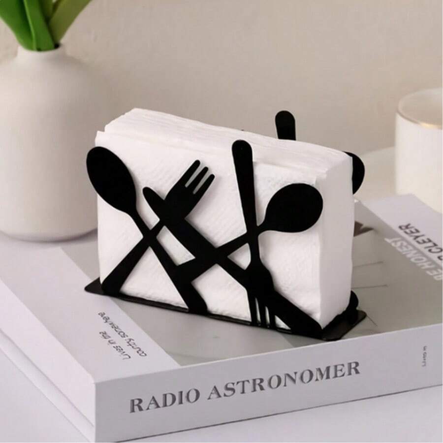 Creative Cartoon Pattern Paper Towel Holder, Acrylic Napkin Clip For Dining Table, Restaurant, Cafe, Hotel - Multicolor - View 1
