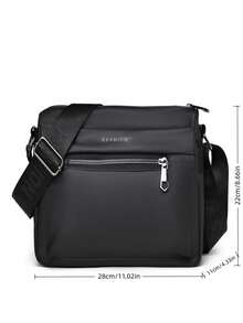 1pc New Men's Casual Sling Bag, Simple Business Travel Shoulder Bag, Outdoor Crossbody Bag, Commute Small Messenger Bag - Multicolor - View 13