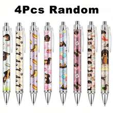 1/4/8/16 Pcs Cute Dachshund Ballpoint Pens, Retractable Push-Button Mechanism, Black Ink Refill, School & Office Supplies, Teacher & Student Essentials, Gifts For Students & Colleagues At Gatherings, Holiday Presents - Dachshund - View 9