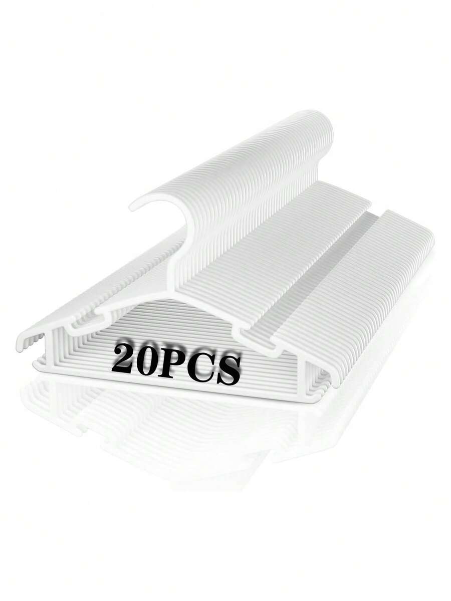 20 piezas de perchas para ropa de bebé, perchas de plástico para prendas de vestir de infantes, organizador de armario para bebés y niños - Multicolor - Ver 1