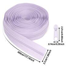 1 Set = 4.5m Zipper + 10 Zipper Pulls, 20 Colors Available, #3 Zipper Set, Matching Colored Zipper Pulls, Suitable For Clothing, Bags, Home Textiles And More - 4.5 Meters Of No. 3 Nylon Zipper + 10 Plastic Zipper Pulls - View 4