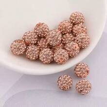 100颗10毫米陶瓷水钻珠，DIY手链项链饰品配件 - 100顆滿鑽陶泥珠 - 查看 12