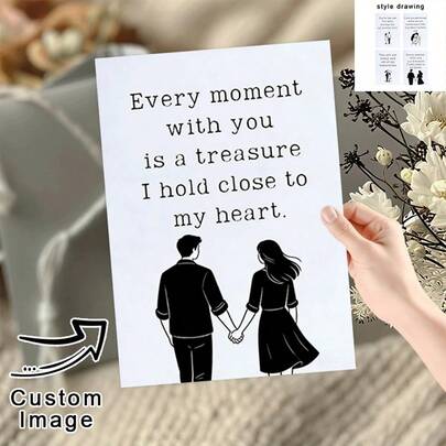 Anpassat kärlekshälsningskort, bekännelsekort, anpassat meddelandekort, anpassat kort, anpassat presentkort, anpassat etikettkort, anpassat meddelandekort, anpassat inbjudningskort, anpassat tackkort, årsdag