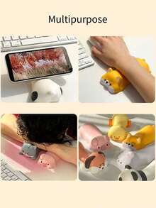 1pc Cute Wrist Rest, Support For Mouse Keyboard Computer Elbow Pad Arm Rest, For Desk, Ergonomic, Kawaii, Office Supplies, Slow Rising, PU Mouse Pad Cat, Piggy, Dog, Rabbit, Frog, Bear, Panda, Duck.Back To School Gaming Mouse Pad Desk Accessories Office Desk Accessories Mousepad Mouse Pad For Desk - Nhiều màu - Xem 7