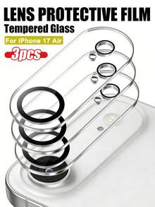 3pcs Ultra-Clear Camera Lens Protector Film, No Impact On Daily Use, High Hardness Surface Treatment Effectively Resists Scratches, Rounded Edges, Made Of Tempered Glass, Precise Cutouts Compatible With IPhone 17e/17 ProMax/16 ProMax/15 ProMax/14 ProMax/13 ProMax/12 ProMax/11 ProMax/17 Pro/16 Pro/15/14/13/12/11 And Other Series. - Clear - View 7
