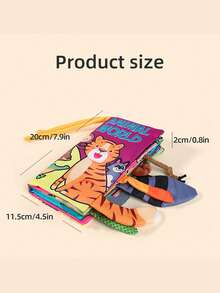 1pc Chewable 6-Page Early Education Cloth Book, Newborn Baby Handbook, Montessori Themed Crinkle Paper, Easter Parent-Child Interactive Gift - Multicolor - View 4