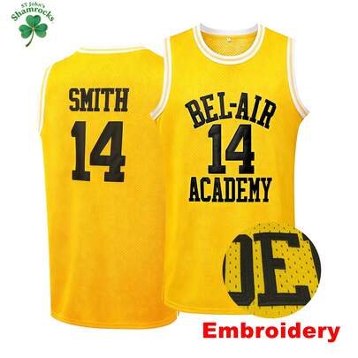 MEAN MACHINE Men's #14 90s Friends Movie The Fresh Prince Of Bel Air Academy Basketball Jersey,Letter Embroidered Streetwear Vest