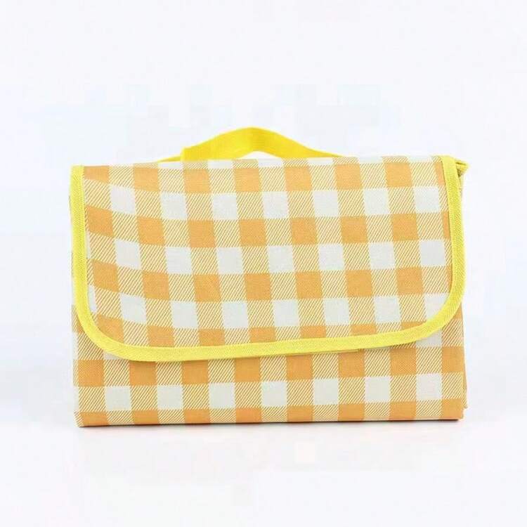 1件装户外野餐垫，防水防潮防污便携式春季郊游毯，ins风野餐布露营垫，草坪折叠垫，适合野餐、户外活动和休息 - 多色 - 查看 18