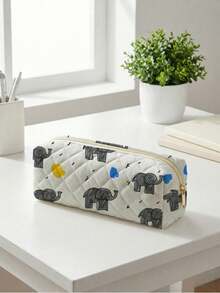 Funny Pattern Cosmetic Bag, Lightweight Zipper Makeup Pouch, Pencil Case, Classic Shaped Pen Bag, Suitable For School/Students/Back To School Season - Multicolor - View 7