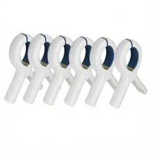 1/6/12个装沙滩巾夹，重型塑料衣夹，毯子晾干夹，防风衣夹，家居用品 - 彩色 - 查看 14