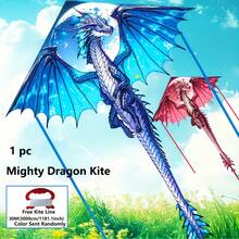 2026 Spring Vivid Scale Dragon Kite With Line, Outdoor Beach Park Entertainment Kite - Royal Blue - View 2
