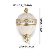 1pc Copper Creative New Easter Egg Hot Air Balloon Pendant, DIY Bracelet Necklace Phone Chain Jewelry Accessory - Multicolor - View 19