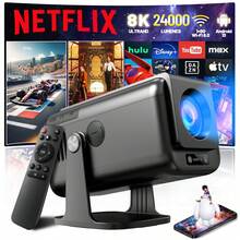 Famifun V1 8K Professional 4K Projector, Android 13" TV, 24000lm, Portable Smart TV With Auto Keystone Correction, Bluetooth 5.2, WiFi 6, USB, Compatible With IOS Devices, 180° Rotation - 美規A型插(110-127V) - 查看 10