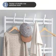 Un estante para zapatos y perchero de estilo elegante y fácil de instalar para uso doméstico. - Blanco - Ver 12