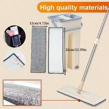 Miếng lau nhà phẳng thay thế, cây lau nhà dày dặn, đầu lau nhà có thể giặt, phụ kiện lau nhà, độ bám dính cao, vật tư vệ sinh - 32*12cm - Xem 8