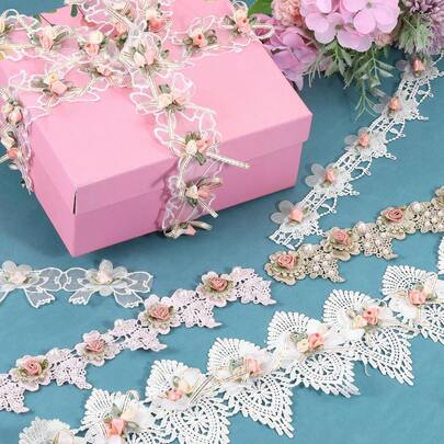 10/20pcs Rose Bow Knot - Decorative Ribbon Bows Without Feathers Or Batteries, Suitable For Wedding Decor, Party, Spring/Summer Decor, Birthday Party, Daily Home Decor, Desktop Decor