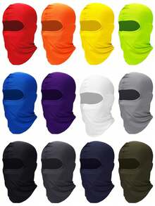 1pc Full Face Ski Mask, Windproof Breathable Thermal Balaclava For Outdoor Sports Cycling Motorcycle Skiing, Provides Sun Protection - Multicolor - View 8