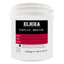 ELHUA 350克/800克/1400克 厚重造型膏 49.4/28.2/12.35盎司 - 高密度丙烯媒介剂 - 用于塑造纹理和厚度，可制作厚重纹理，质地轻盈；干燥后硬度如石，完全干燥后可打磨或雕刻，可与专业丙烯颜料和媒介剂混合使用。 - 造型膏 - 查看 10