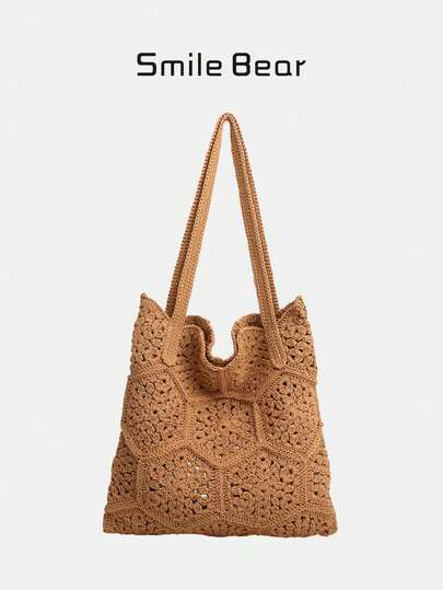 大容量编织手提包，新款时尚度假沙滩包。单肩包。百搭女士包。通勤必备手提包。