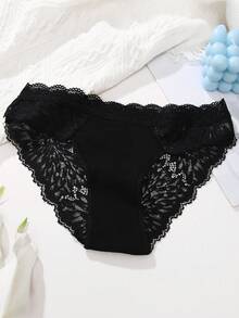 Sexiga spetsmönster med damunderkläder - Svart - Visa 5