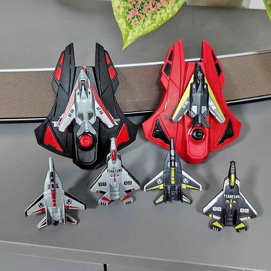 Children's Catapult Airplane Toy Set, Dual-Player Interactive Battle, Outdoor Fun, Plastic Material, Airplane Toy, Boys' Gift, Christmas Gift