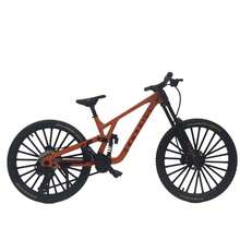 1pc New Alloy Bicycle Model, Realistic Mountain Bike, Downhill Bike, Road Bike, Cycling Decor, Gift, Party Favor, Birthday Present, Easter Small Gift - Orange - View 5