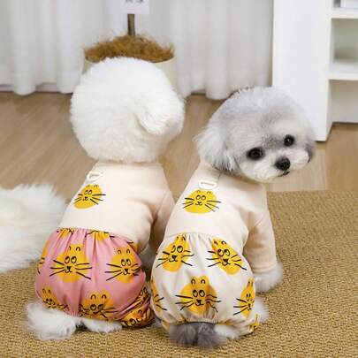 Quần áo thú cưng, Trang phục cho chó, Áo len nhung mới mùa xuân/hè cho động vật nhỏ, Bộ quần áo bốn chân in họa tiết thoáng khí mùa hè, Quần áo hai chân cho chó, Đồ dùng nhung mới cho động vật nhỏ, Quần bốn chân cỡ lớn thường ngày cho mèo mùa xuân/hè, Áo vest gấu bông, Trang phục hoạt hình thường ngày cho mèo con.