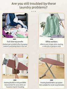 1pc Foldable Heat Resistant Ironing Pad, Waterproof For Travel And Home Use - Pink Circle - View 6