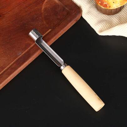 فاصل بذور الفاكهة، مزيل بذور التفاح والكمثرى والفلفل، قاطع الفاكهة والخضروات، قاطع التفاح بمقبض خشبي من الفولاذ المقاوم للصدأ