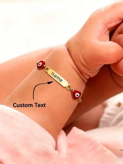 Customizable Fashion Evil Eye Bracelet, Cute Personalized Accessory With Adjustable Design, Suitable For Holiday And Back To School Gifts, Exquisite Craftsmanship And Fashionable Design, Combining Retro Charm And Modern Aesthetics, An Ideal Gift For Son Or Daughter