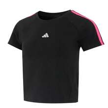 Adidas 2026 Summer Women's DCE BABY TEE Lightweight Comfortable Casual Simple Short Sleeve T-Shirt, KS0279 - Black - View 1